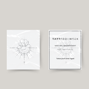 Tillfällig tatuering solens strålar och blomma